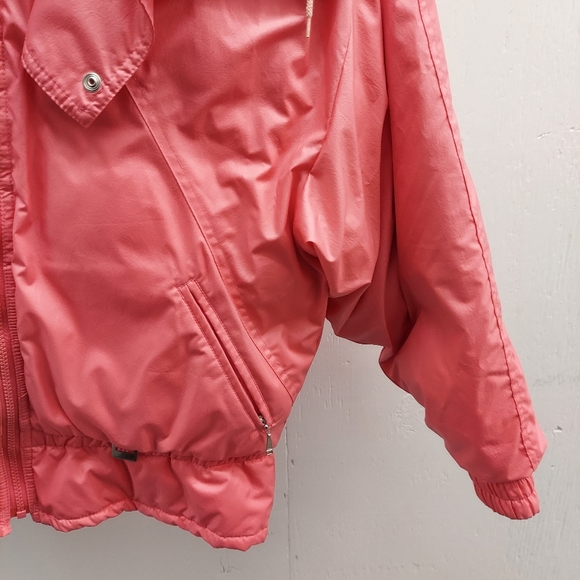 1st Down Vintage Coral Pink Nylon Duck Down Blend Full Zip Jacket - Picture 16 of 16